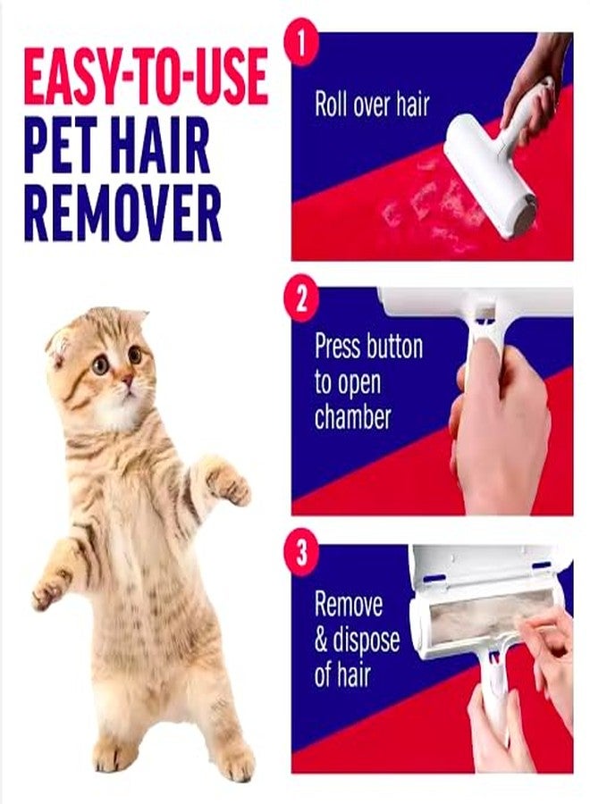 Reusable Pet Hair Removal Brush, Self-Cleaning Base, for Clothes and Furniture, Pet Lint Roller Remover - Image 3