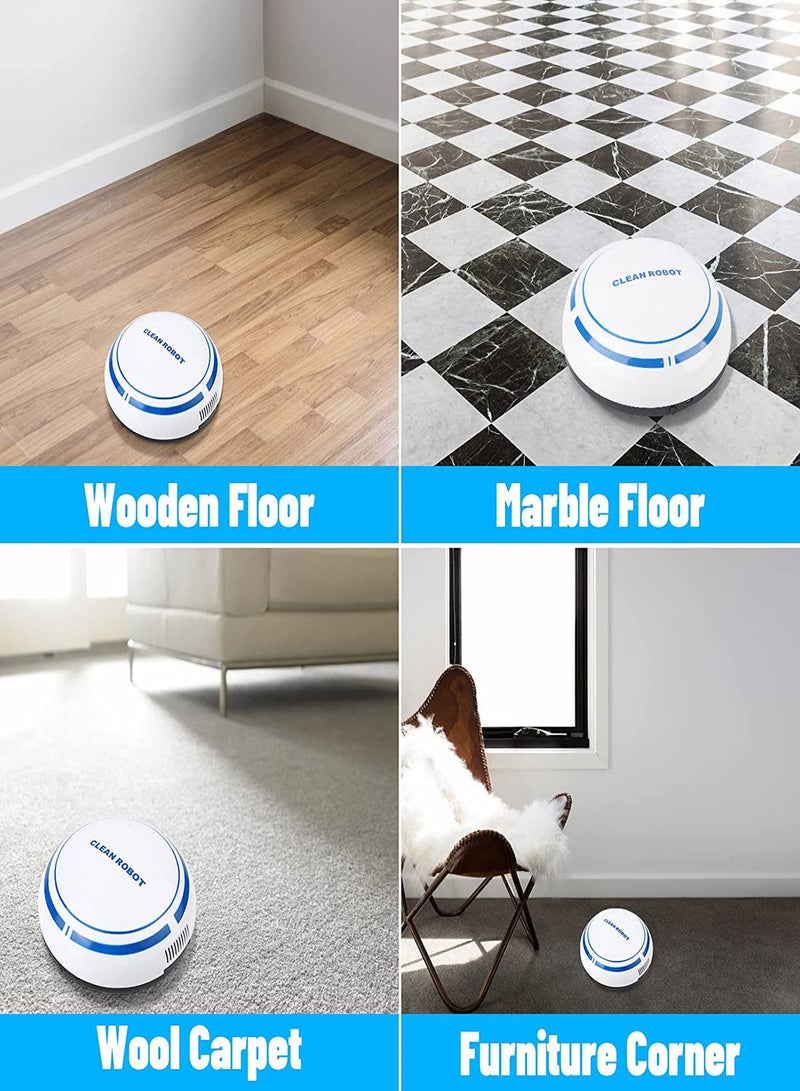 SYOSI Robot Vacuum Cleaner, Smart Automatic Floor Robot, Slim Light Design Household USB Rechargeable, for Clean Carpet, Hardwood Floor, and Pet Hair, Mini Automatic Induction Vacuum - Image 2