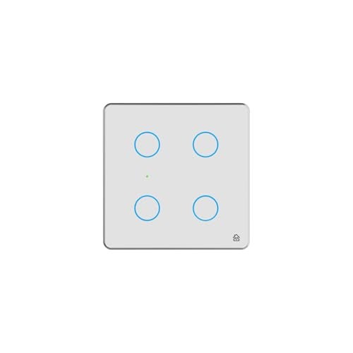 Home Mate HomeMate Smart Switch Board: 4 x Switch Module (White, Pack of 1) | No Hub Required | Compatible with Alexa, Google Assistant & Siri - Image 1