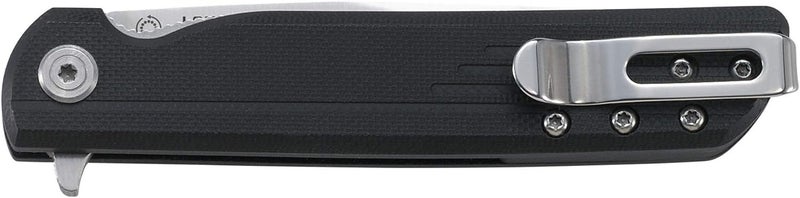 CRKT LCK + Everyday Carry Assisted Folding Knife with Liner Lock: Stainless Steel Plain Edge Blade, Glass-Reinforced Nylon Handle, Pocket Clip, 3801 - Image 5