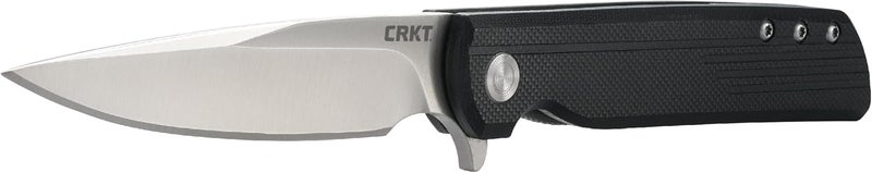 CRKT LCK + Everyday Carry Assisted Folding Knife with Liner Lock: Stainless Steel Plain Edge Blade, Glass-Reinforced Nylon Handle, Pocket Clip, 3801 - Image 3