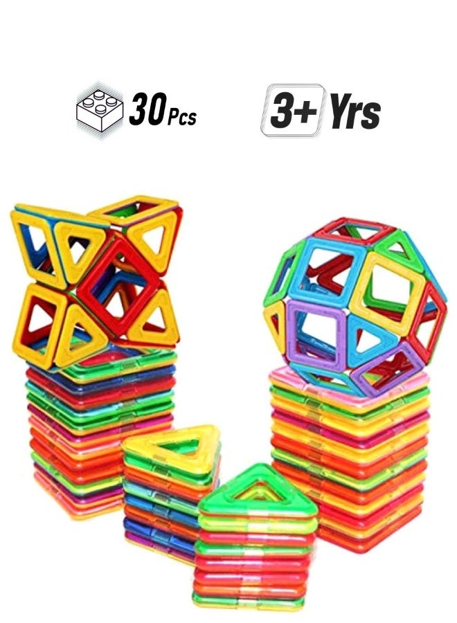 Tesco-Power 30-Piece Magnetic Building Blocks Set Unique Design And Durable Premium Quality 30 - Image 1