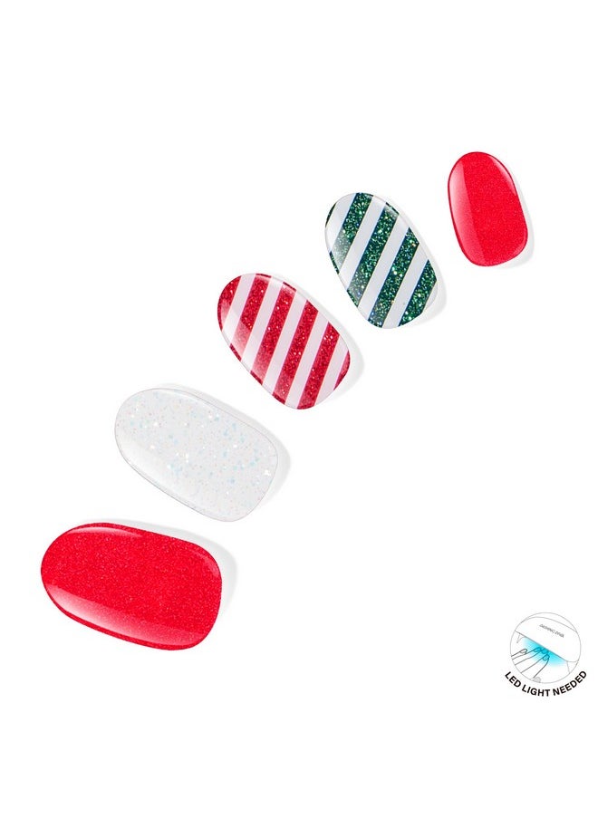 DASHING DIVA Glaze Nail Strips - All Wrapped Up | Works With Any Led Nail Lamp | Long Lasting, Chip Resistant, Semicured Gel Nail Strips | Contains 32 Salon Quality Nail Wraps, 2 Prep Pad, 1 Nail File  - Image 2