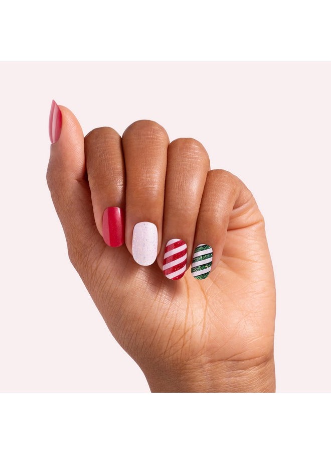 DASHING DIVA Glaze Nail Strips - All Wrapped Up | Works With Any Led Nail Lamp | Long Lasting, Chip Resistant, Semicured Gel Nail Strips | Contains 32 Salon Quality Nail Wraps, 2 Prep Pad, 1 Nail File  - Image 3