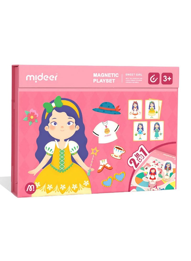 MiDeer Sweet Girl Magnetic Playset - Creative & Educational Toy for Ages 3+, Shape & Color Learning Game, 22x30x13cm - Image 3