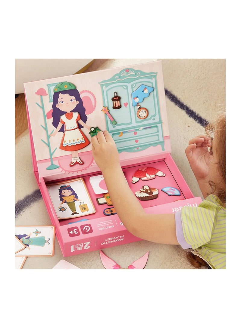 MiDeer Sweet Girl Magnetic Playset - Creative & Educational Toy for Ages 3+, Shape & Color Learning Game, 22x30x13cm - Image 5