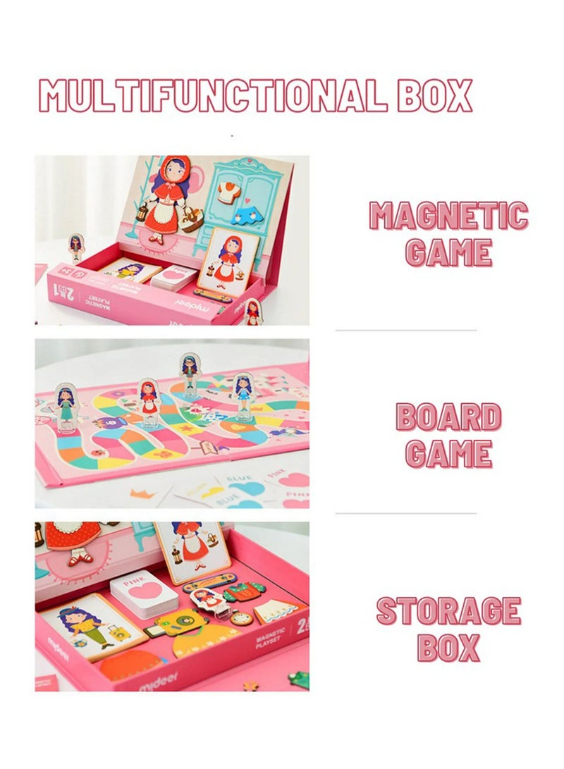 MiDeer Sweet Girl Magnetic Playset - Creative & Educational Toy for Ages 3+, Shape & Color Learning Game, 22x30x13cm - Image 2