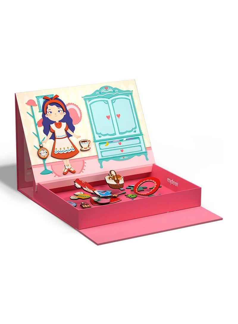 MiDeer Sweet Girl Magnetic Playset - Creative & Educational Toy for Ages 3+, Shape & Color Learning Game, 22x30x13cm - Image 1