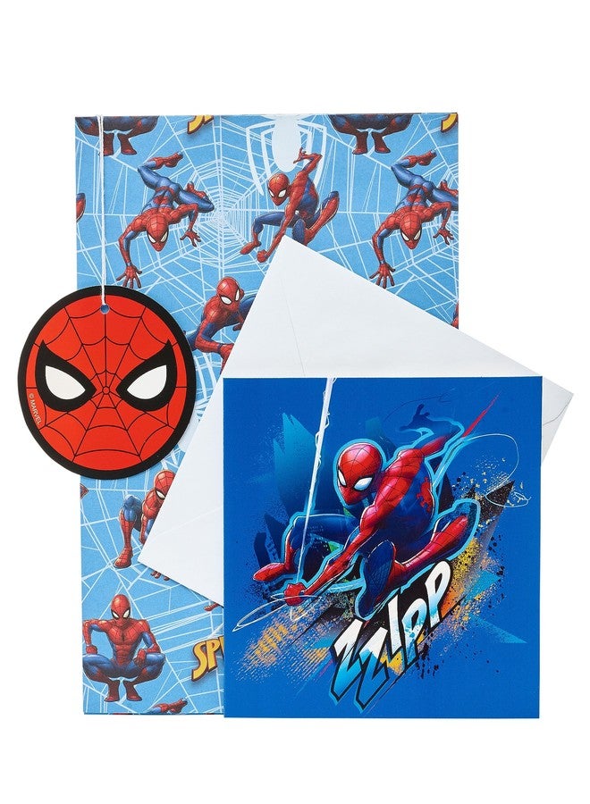 UK Greetings Marvel Gift Wrap, Card and Tag Multipack for Him/Boy - Spider-Man Design - Image 1