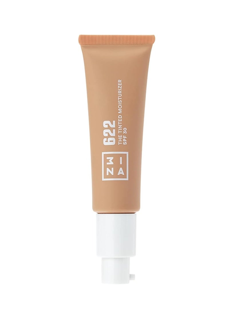 3INA 3ina 622 Tinted Moisturizer for Face with SPF 30 - Dark Sand - BB Cream with Light to Medium Coverage - Hyaluronic Acid Moisturizer for All Skin Tones - Vegan, Cruelty and Paraben Free Make Up - 1 oz 