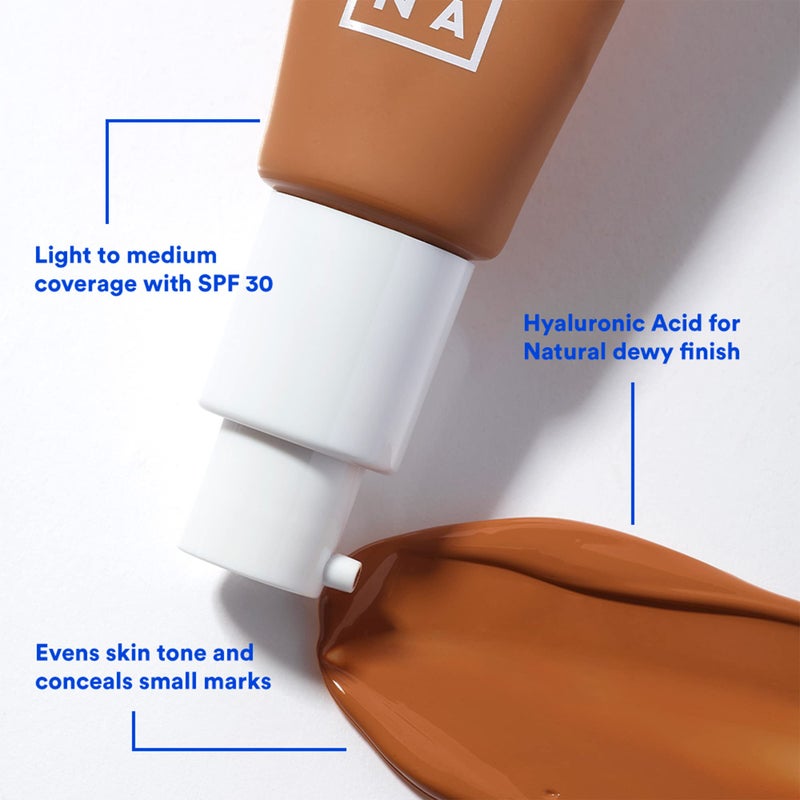 3INA The Tinted Moisturizer SPF 30 â€“ Tinted Face Moisturizer for Women with Hyaluronic Acid â€“ Light to Medium Coverage Foundation â€“ 622 â€“ 1.01 oz - Image 3