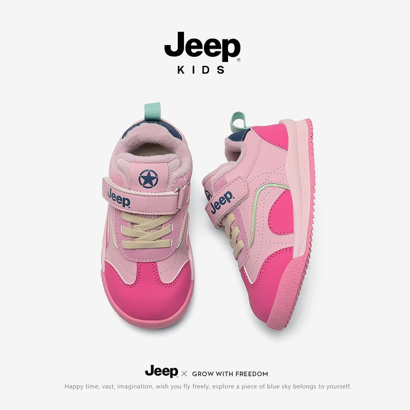 Jeep Kidsren'S Shoes, Kidsren'S Cotton Shoes, Girls' Winter Velvet Sneakers, Forrest Gump Shoes, Warm Baby Boy'S Toddler Shoes - Image 3