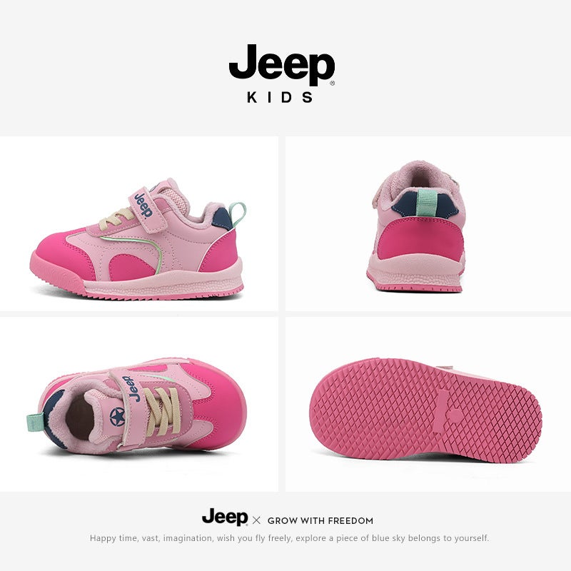 Jeep Kidsren'S Shoes, Kidsren'S Cotton Shoes, Girls' Winter Velvet Sneakers, Forrest Gump Shoes, Warm Baby Boy'S Toddler Shoes - Image 4