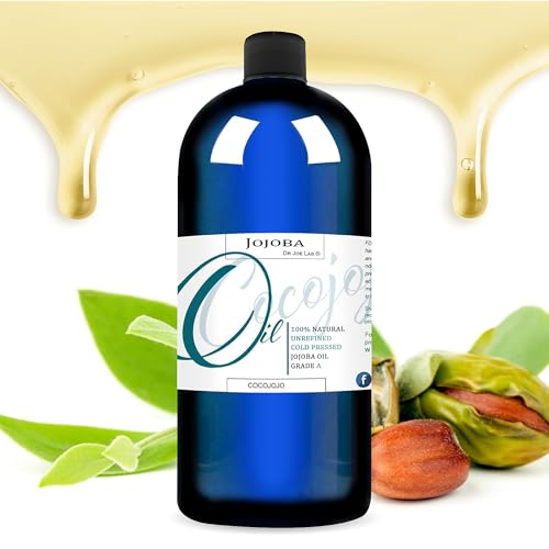 cocojojo Jojoba Oil Organic Jojoba Oil for Hair Growth Jojoba Oil for Skin Jojoba Oil for Face 100 Pure Natural Cold Pressed Deep Moisturizing AntiAging Essential Oils  32 Fl Oz