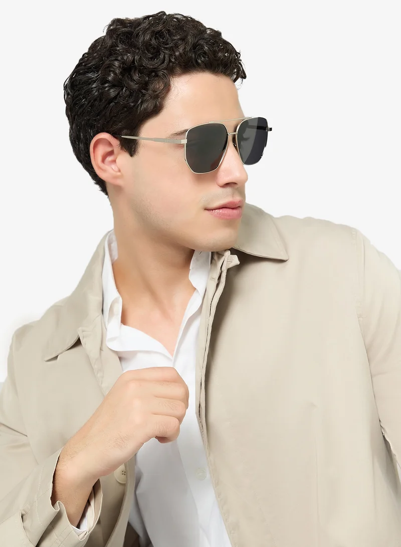 Robert Wood Polarized Lens Square Aviator Sunglasses