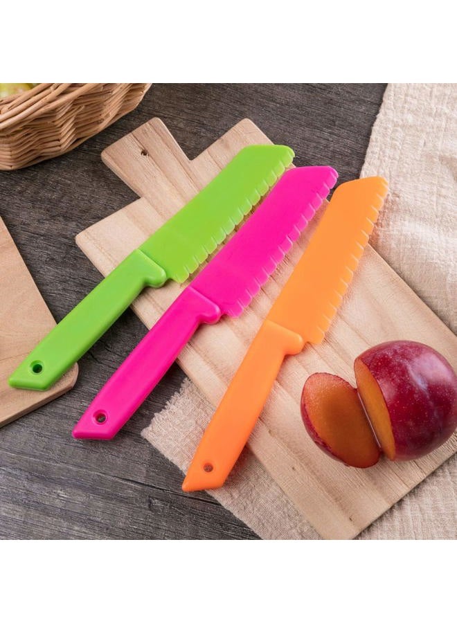 Jovitec 10 Pieces Plastic Nylon Knife Kitchen Set for Kid, Children Toddler Cooking Knives, Safe Knives for Bread without BPA, Lettuce Knife and Salad Knife - Image 4