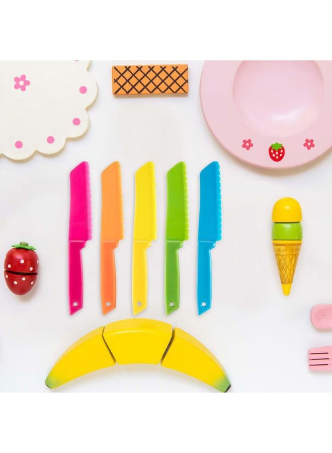 Jovitec 10 Pieces Plastic Nylon Knife Kitchen Set for Kid, Children Toddler Cooking Knives, Safe Knives for Bread without BPA, Lettuce Knife and Salad Knife - Image 2