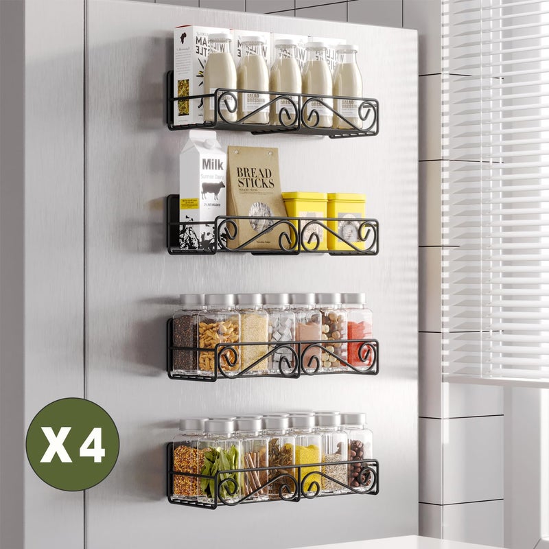 Hoopoton 4 Pack Magnetic Spice Rack for Refrigerator - Image 2