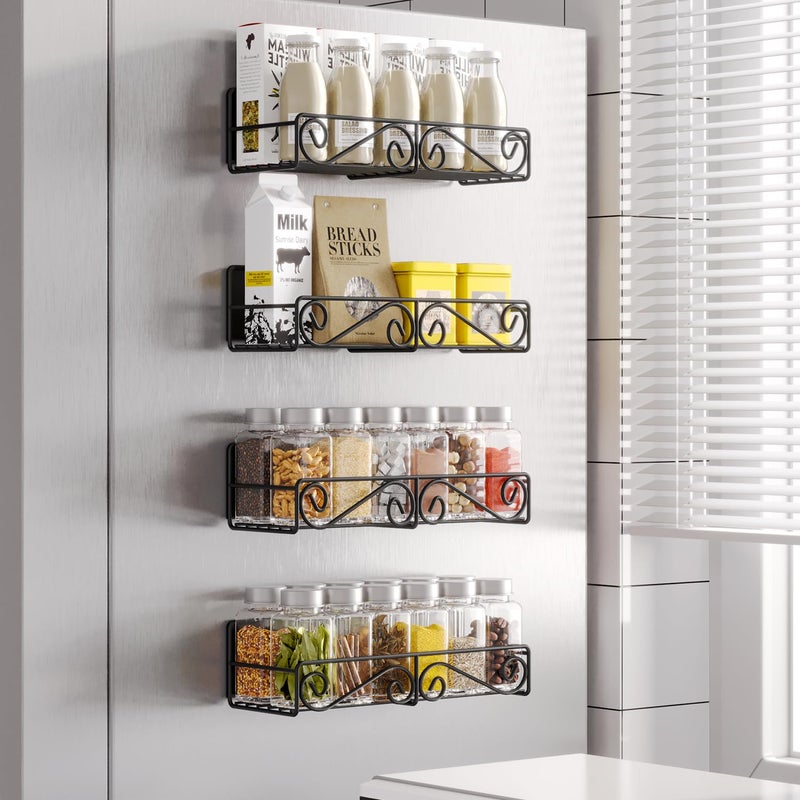 Hoopoton 4 Pack Magnetic Spice Rack for Refrigerator - Image 5