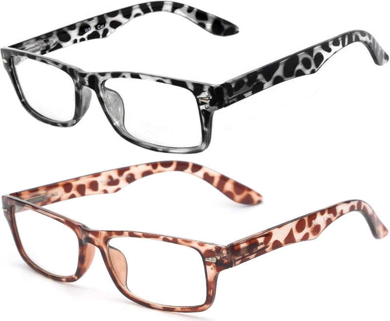 OWL Retro Fashion Style Narrow Rectangular Frame Clear Lens Eyeglasses - Image 1