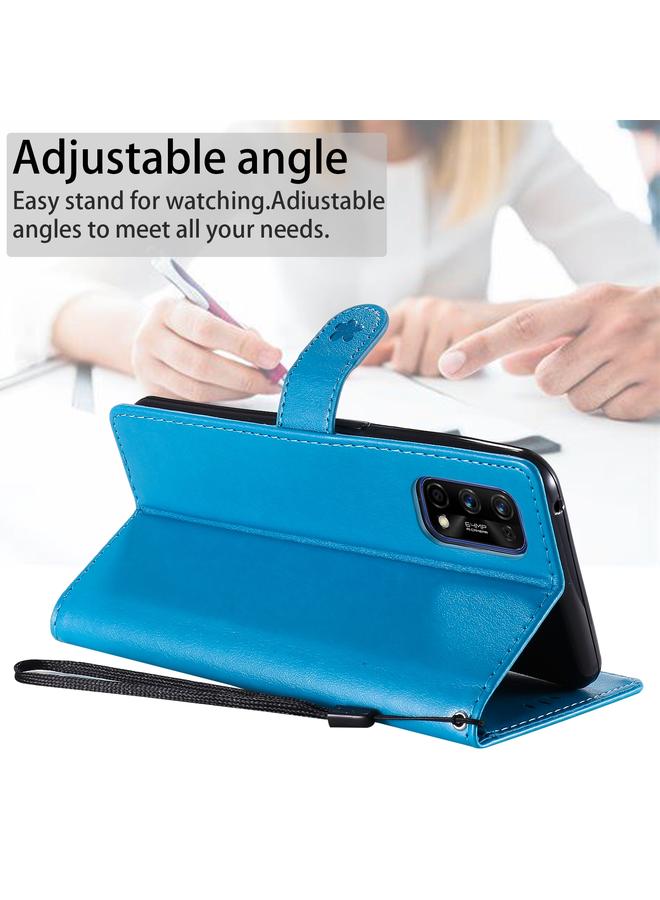 S-TOP Case For OPPO Realme 7 Pro Cat Bee Embossing Pattern Shockproof Horizontal Flip Leather Case with Holder & Card Slots & Wallet - Image 4