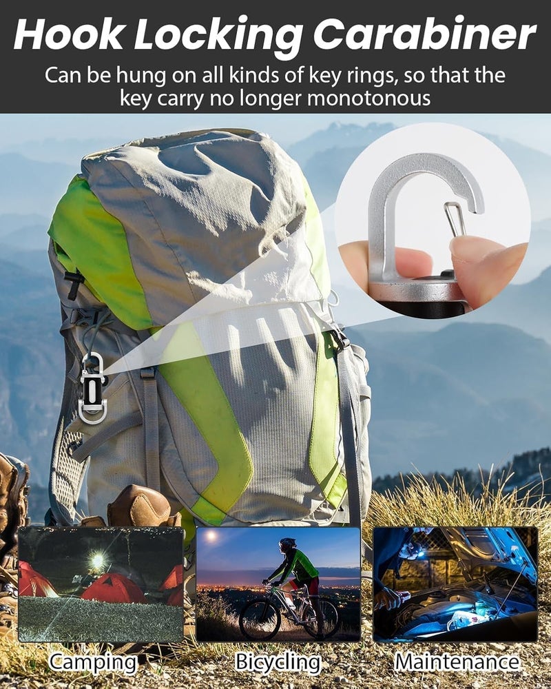 Times Mark 1200LM Super Bright Mini Keychain Flashlight - Waterproof Rechargeable LED Torch for Outdoor Use - Image 4