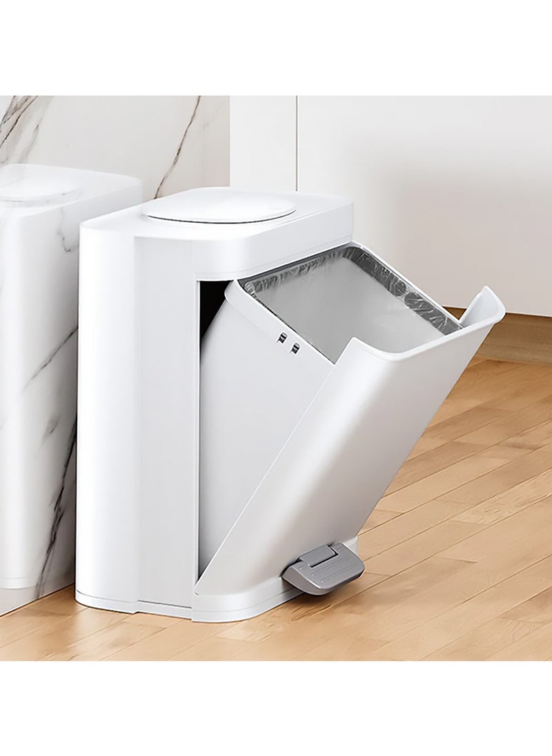 LIMITLESS Trash Can with Small Lid 4.2 Gal Step and Hand Free Foot Pedal, Side Opening Storage, Small Top Opening, Thickened Material, For office Home garbage 12 Liter  - Image 2