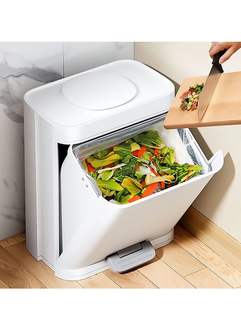 LIMITLESS Trash Can with Small Lid 4.2 Gal Step and Hand Free Foot Pedal, Side Opening Storage, Small Top Opening, Thickened Material, For office Home garbage 12 Liter  - Image 3