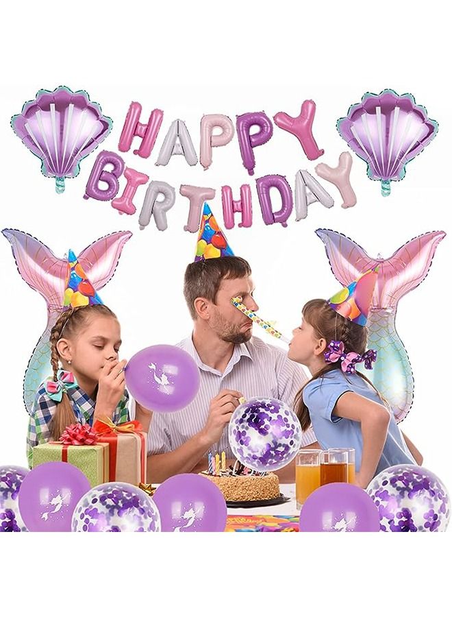 Ocean 25pcs Mermaid Birthday Decorations Party Supplies - Image 5