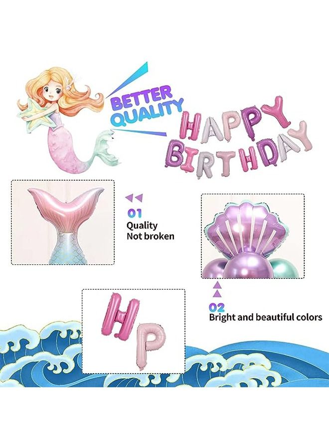 Ocean 25pcs Mermaid Birthday Decorations Party Supplies - Image 2