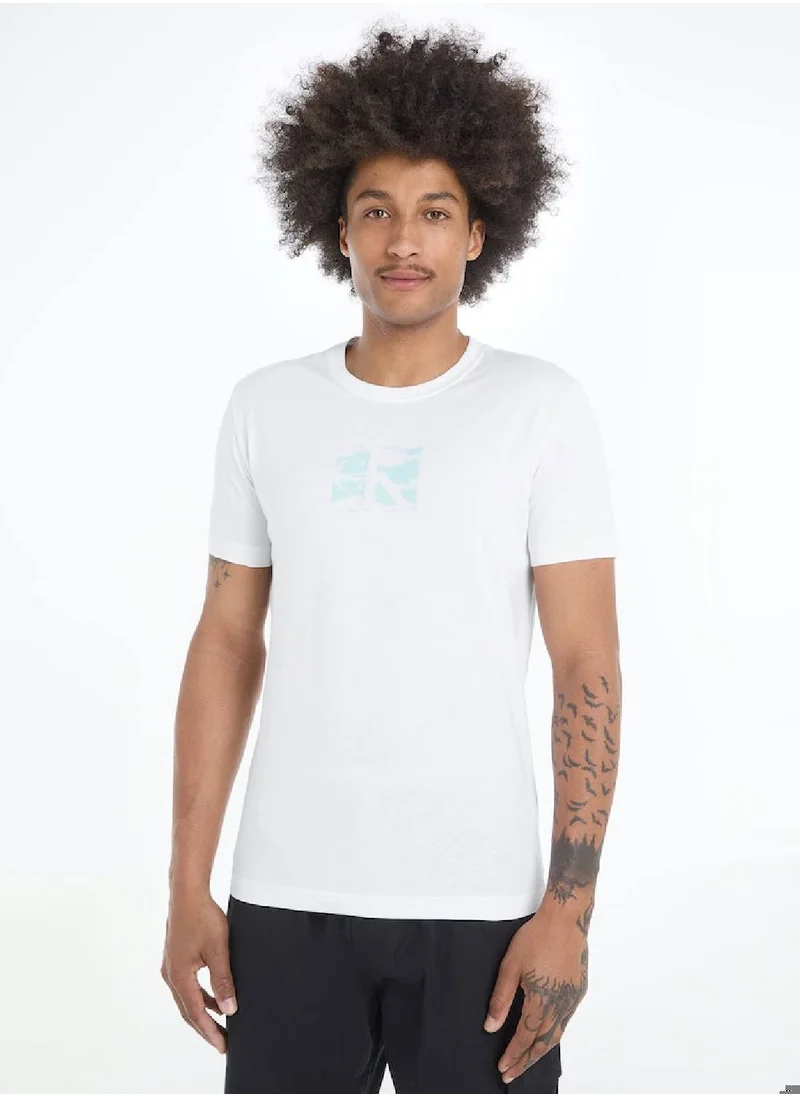 Calvin Klein Jeans Men's Logo T-Shirt - Cotton, White