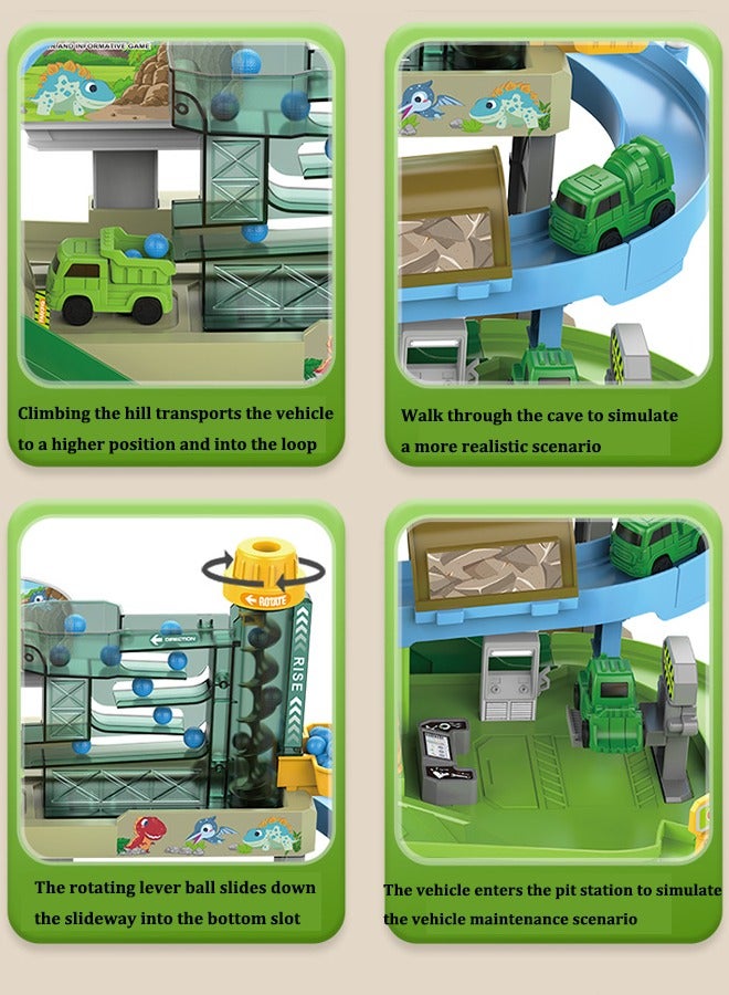 Engineering rail car Electric track engineering toys Rail gliding car toys Mine construction truck toys Parking Lot Toy Set Multi-functional children's educational toy - Image 4