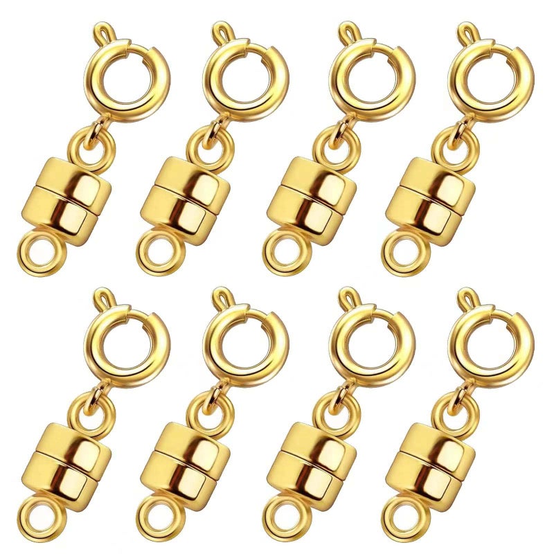 QULLTK Magnetic Necklace Clasps and Closures 18K Gold and Silver Plated Bracelet Converter Clasp,Suitable for Necklaces Chain Extender - Image 1