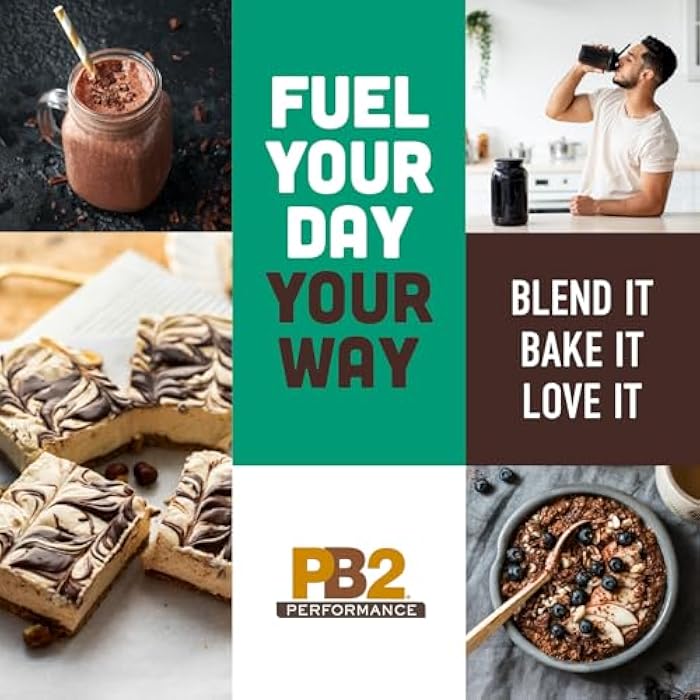 PB2 Performance Peanut Plant Based Vegan Protein Powder | 20g Complete Protein, No Added Sugar, Prebiotic Fiber | Dairy Free, Certified Vegan, Non-GMO, and Gluten Free [Peanut with Dutch Cocoa, 2lb] - Image 5