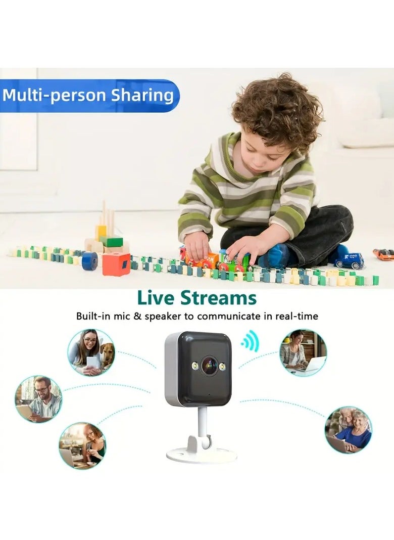 Generic - A High Resolution 1080 Pixel Wireless Surveillance Camera That Works And Controls It From Your Smartphone And Monitors What You Want Remotely live And Without Interruption It Also Features Two Way Audio You Talk To The Other Party And listen To It In Two Way Conversations Notifications Are Alerted On Your Phone When Motion Is Detected Or The Audio Is A Night Narration In Color Not Black And White The Storage Method Is Via An SD Card (not included with the camera) Or Cloud Storage Connection Is Via Wi-Fi Only 2.4 GB It Does Not Support 5G Its Presence Is Important For The Safety And Protection Of The Home From Dangers And Monitoring Of Children And Pets Inside The Home Or Outside In The Garden Or Pool - Image 1