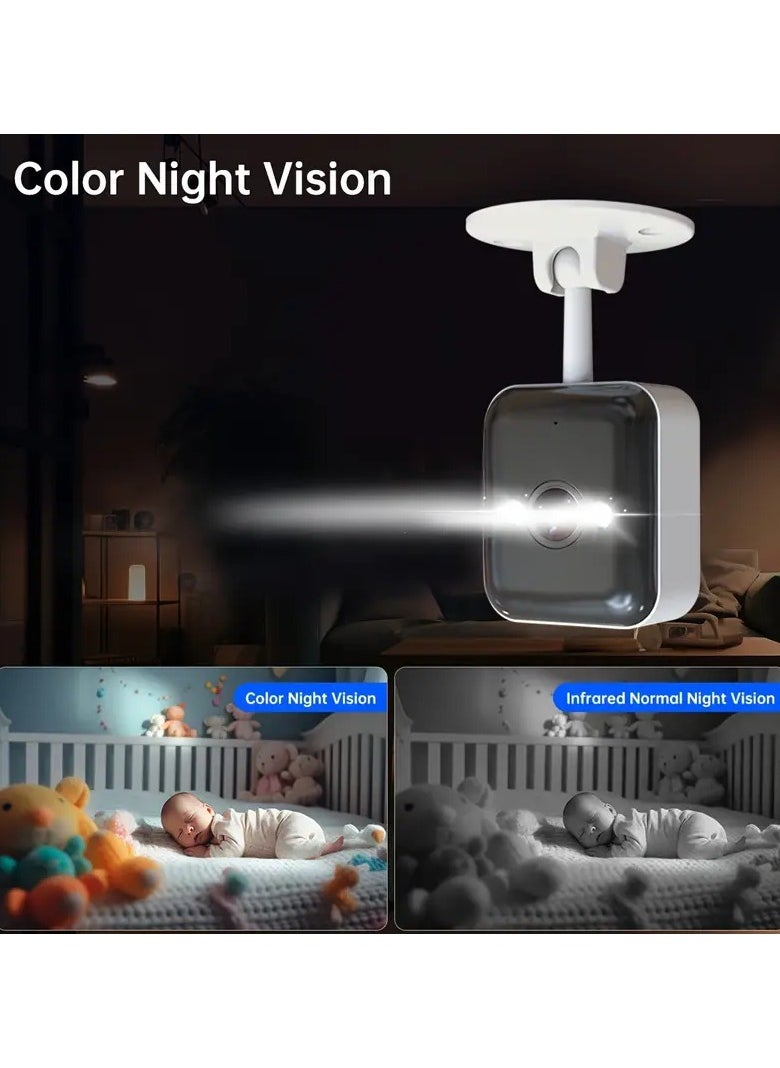 Generic - A High Resolution 1080 Pixel Wireless Surveillance Camera That Works And Controls It From Your Smartphone And Monitors What You Want Remotely live And Without Interruption It Also Features Two Way Audio You Talk To The Other Party And listen To It In Two Way Conversations Notifications Are Alerted On Your Phone When Motion Is Detected Or The Audio Is A Night Narration In Color Not Black And White The Storage Method Is Via An SD Card (not included with the camera) Or Cloud Storage Connection Is Via Wi-Fi Only 2.4 GB It Does Not Support 5G Its Presence Is Important For The Safety And Protection Of The Home From Dangers And Monitoring Of Children And Pets Inside The Home Or Outside In The Garden Or Pool - Image 1