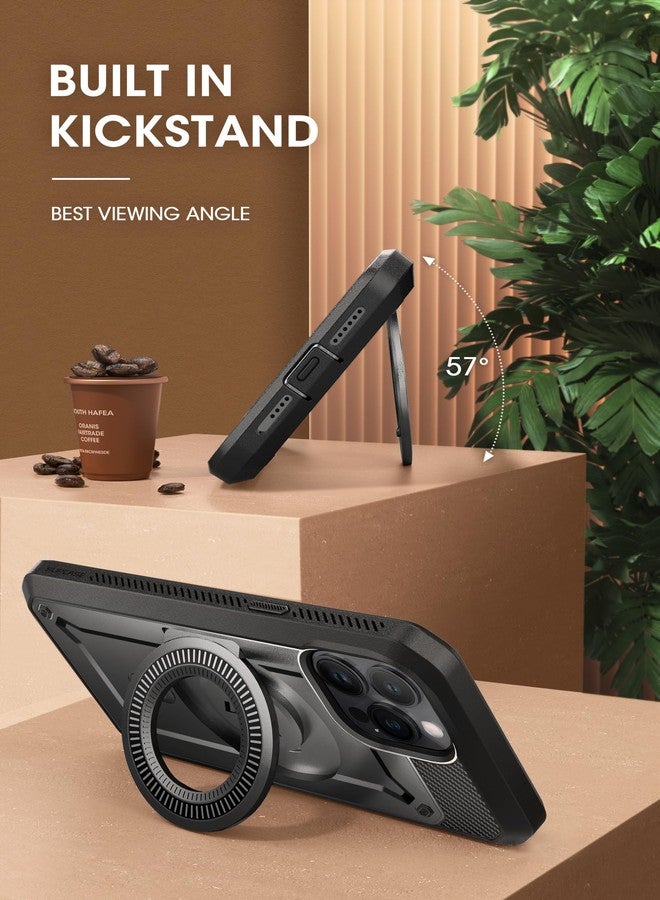 SUPCASE Unicorn Beetle Pro Mag Case for iPhone 15 Pro Max 6.7", Compatible with MagSafe Full Body Rugged Case with Built-in Screen Protector & Kickstand & Belt-Clip (Black) - Image 4