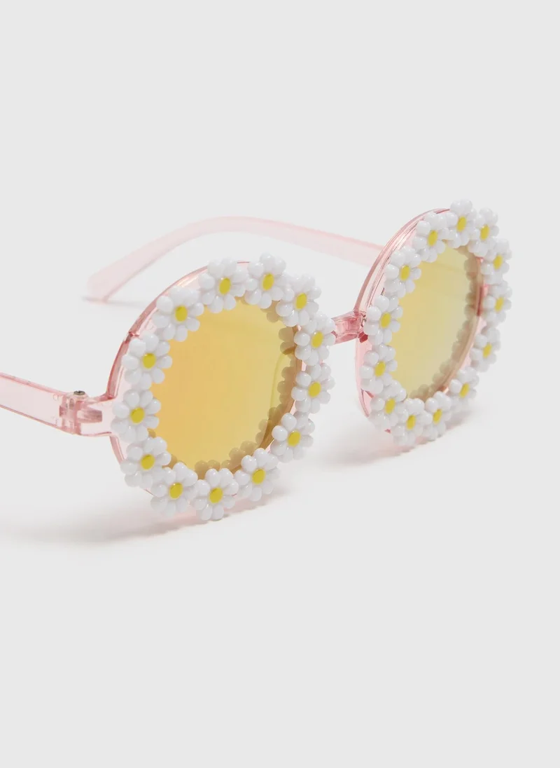 Matalan Girls Pink Floral Sunglasses