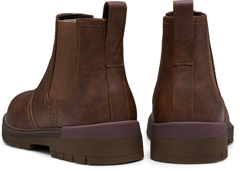 Jousen Chelsea Boots Men Lightweight Mens Boots Classic Slip On Boot Casual Boot for Men (AMY8120A brown 10.5) - Image 4