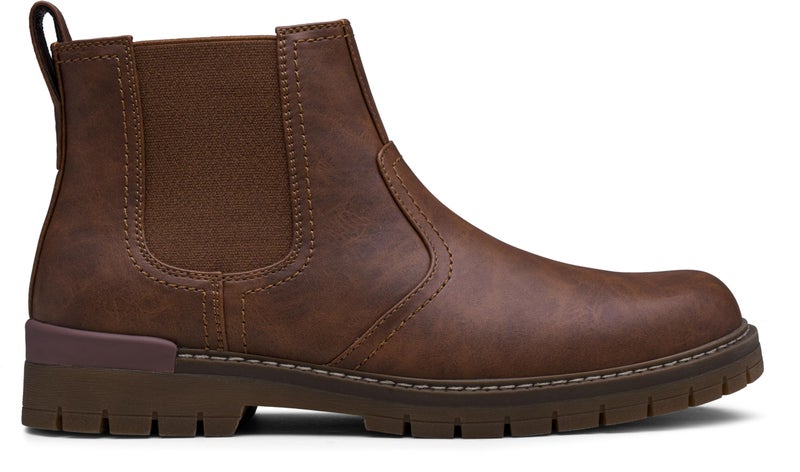 Jousen Chelsea Boots Men Lightweight Mens Boots Classic Slip On Boot Casual Boot for Men (AMY8120A brown 10.5) - Image 2