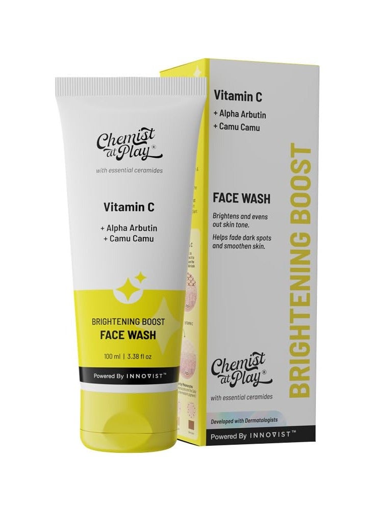 Chemist at Play 30x Vitamin C Face Wash Cleans Oil and Dirt Fades Dark Spots Improves Radiance For All Skin Types For Men and Women Vegan SLS and Paraben Free 100 ml - Image 2