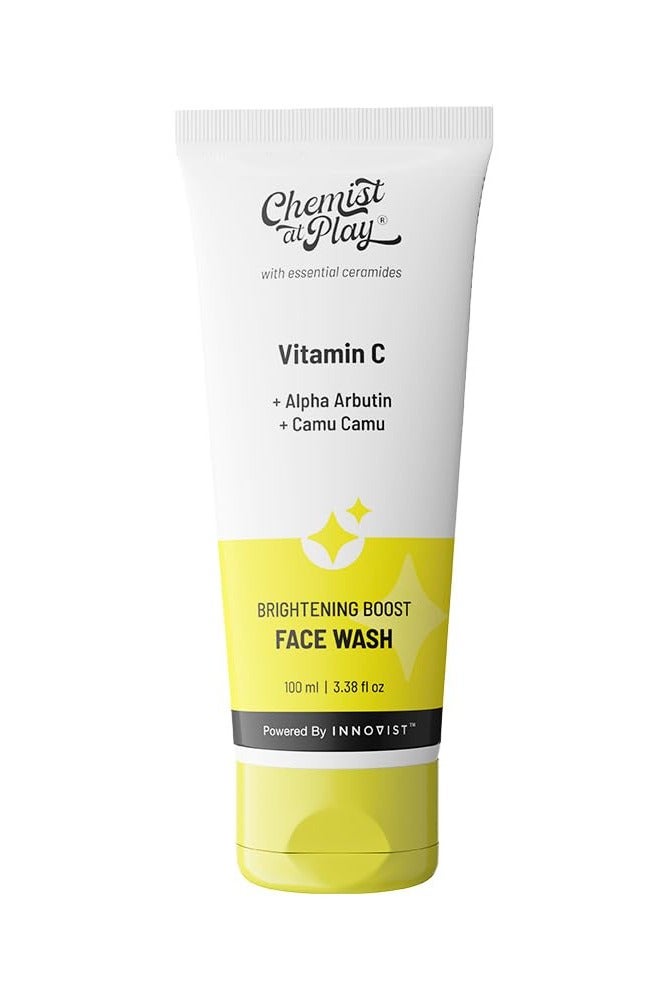 Chemist at Play 30x Vitamin C Face Wash Cleans Oil and Dirt Fades Dark Spots Improves Radiance For All Skin Types For Men and Women Vegan SLS and Paraben Free 100 ml - Image 1