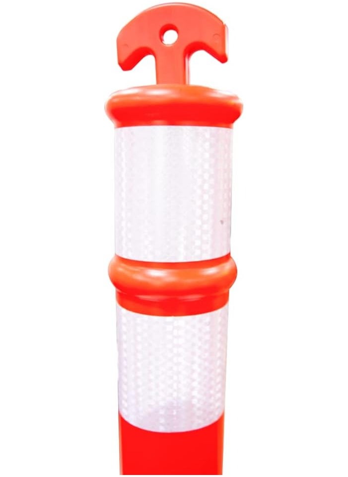 BERRY - Berry 115CM Orange Traffic Safety Delineator Post | Road Safety Bollard with Demountable Base - Image 1