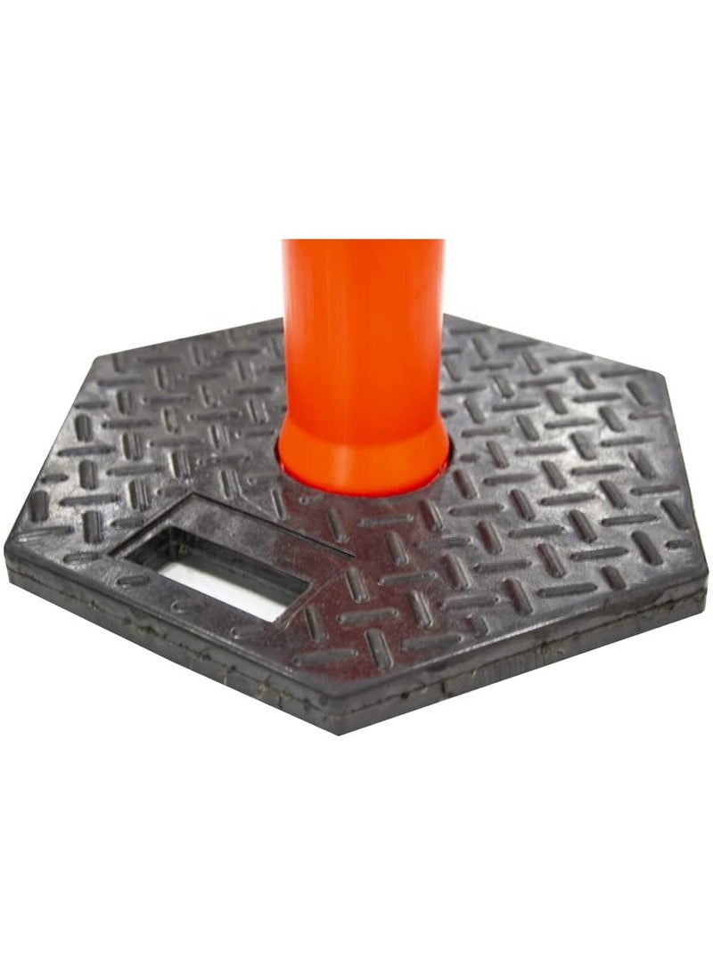 BERRY - Berry 115CM Orange Traffic Safety Delineator Post | Road Safety Bollard with Demountable Base - Image 1