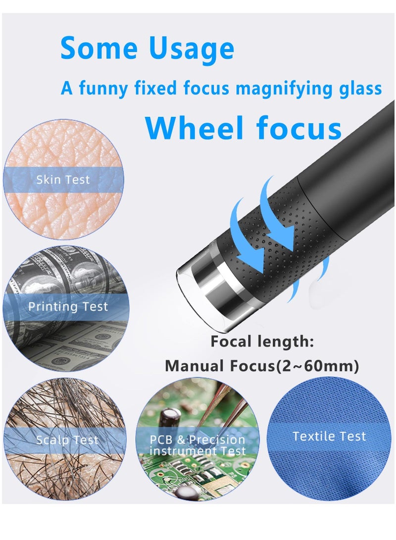 Wireless Digital Microscope, Handheld Pocket HD Fixed Focus Magnifier with LED Lights, 50x-1000x USB Magnification - Image 2