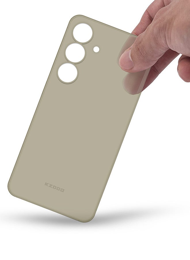 CATANES حافظة 2 عبوات لجهاز Galaxy S25 - حافظة Air Skin حماية كاملة من جميع الجوانب بسماكة 0.3 مم ووزن خفيف 4 جرام مع واقي شاشة ثلاثي الأبعاد - رمادي تيتانيوم - Image 2