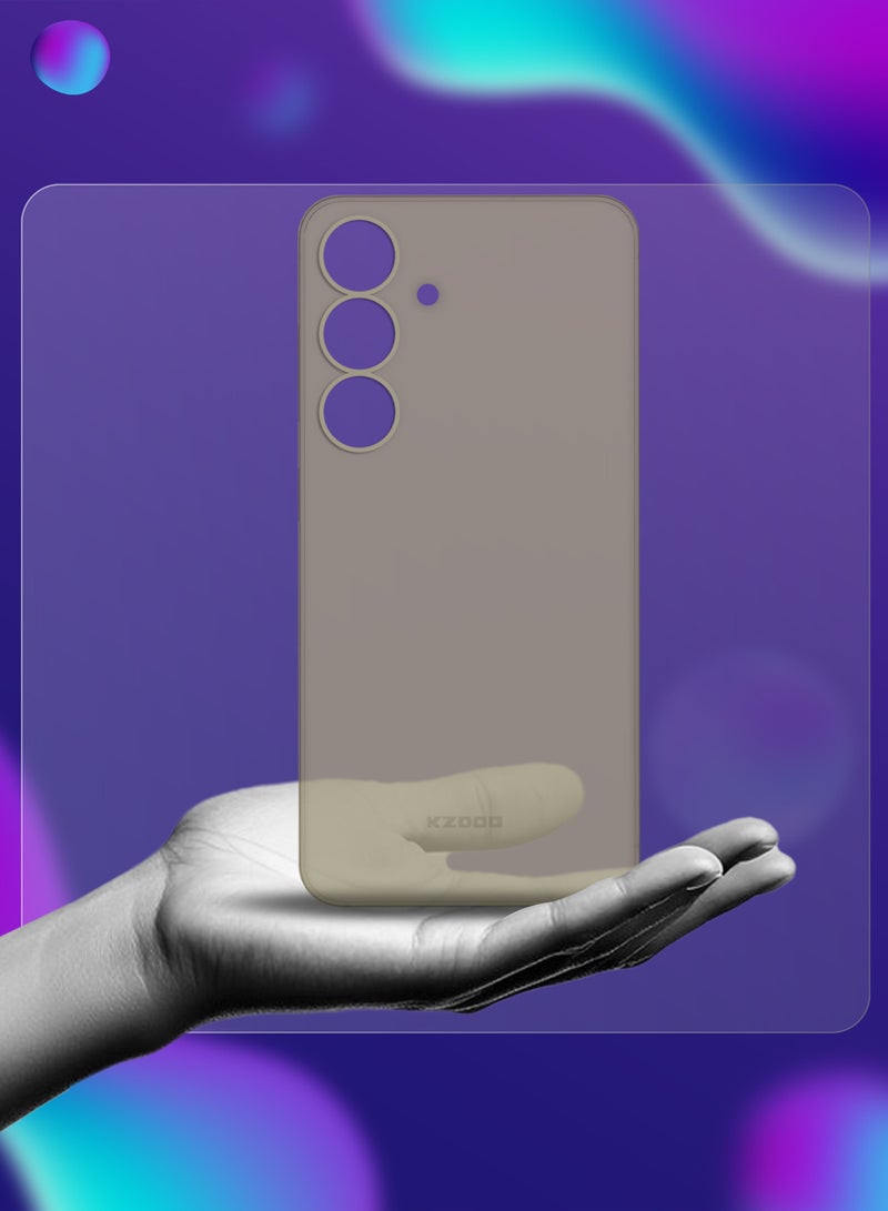 CATANES حافظة 2 عبوات لجهاز Galaxy S25 - حافظة Air Skin حماية كاملة من جميع الجوانب بسماكة 0.3 مم ووزن خفيف 4 جرام مع واقي شاشة ثلاثي الأبعاد - رمادي تيتانيوم - Image 3