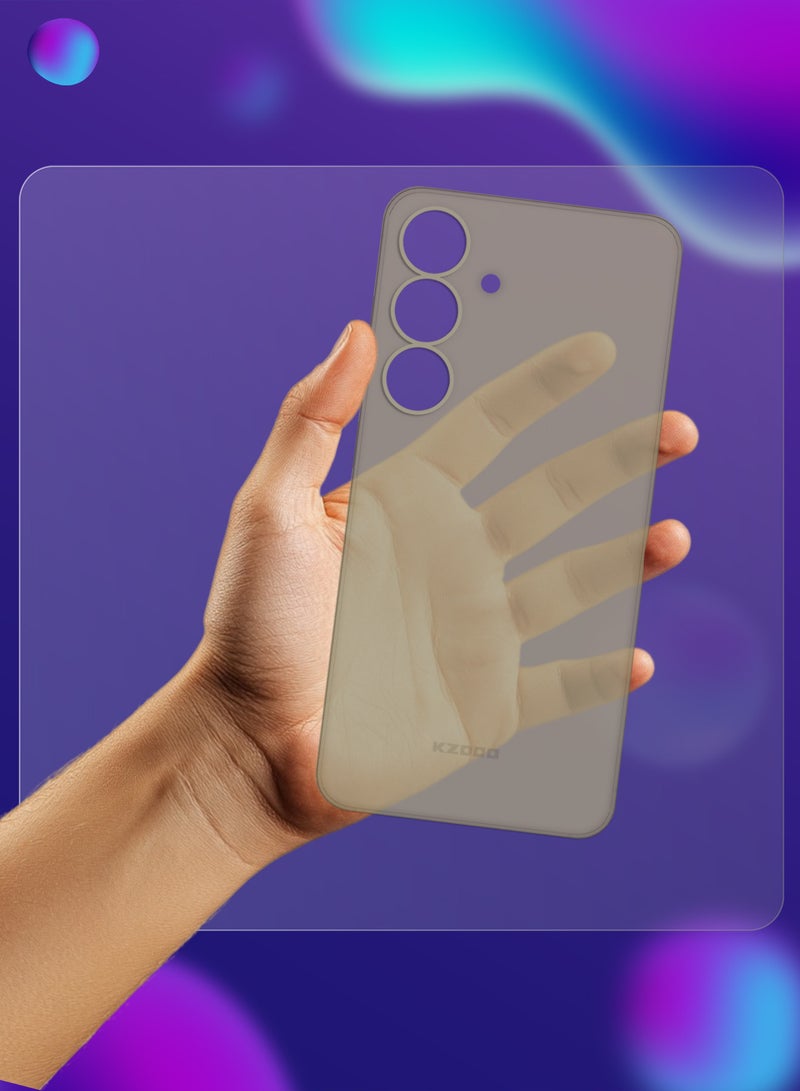 CATANES حافظة 2 عبوات لجهاز Galaxy S25 - حافظة Air Skin حماية كاملة من جميع الجوانب بسماكة 0.3 مم ووزن خفيف 4 جرام مع واقي شاشة ثلاثي الأبعاد - رمادي تيتانيوم - Image 4