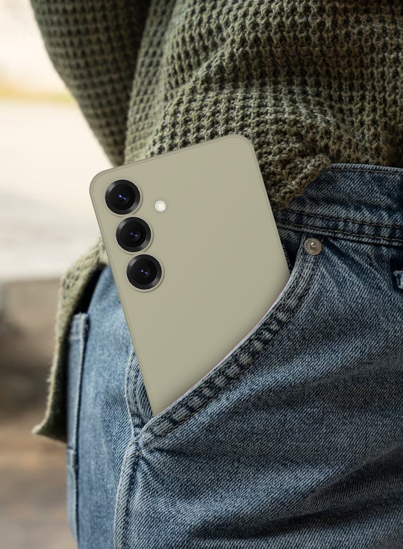 CATANES حافظة 2 عبوات لجهاز Galaxy S25 - حافظة Air Skin حماية كاملة من جميع الجوانب بسماكة 0.3 مم ووزن خفيف 4 جرام مع واقي شاشة ثلاثي الأبعاد - رمادي تيتانيوم - Image 5