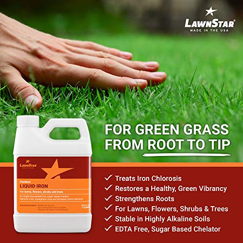 LawnStar Liquid Iron (32 OZ) for Plants - Multi-Purpose, Suitable for Lawn, Flowers, Shrubs, Trees - Treats Iron Deficiency, Root Damage & Color Distortion – EDTA-Free, American Made - Image 4